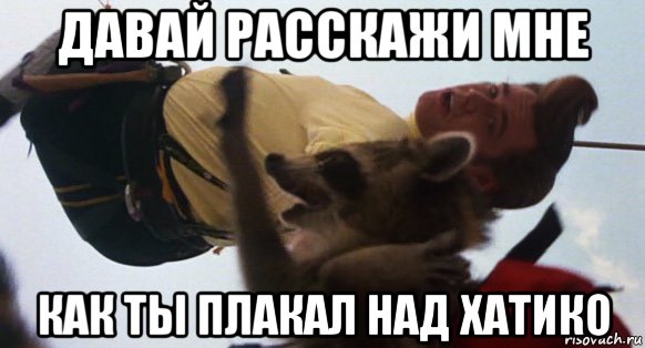 давай расскажи мне как ты плакал над хатико, Мем Эйс и енот