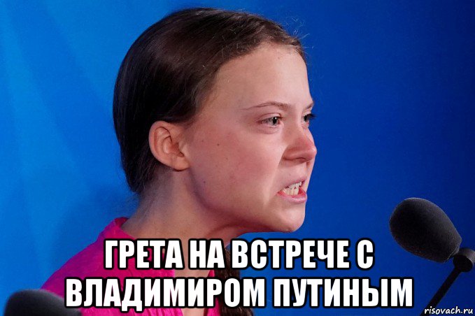  грета на встрече с владимиром путиным