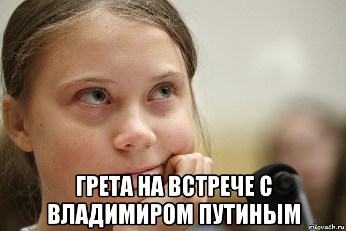  грета на встрече с владимиром путиным, Мем Грета