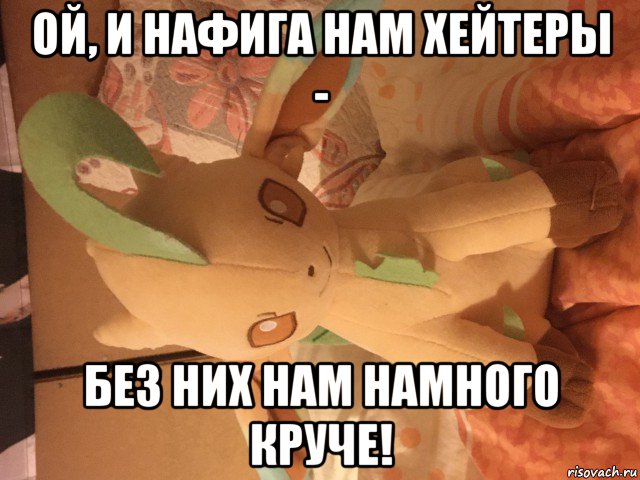 ой, и нафига нам хейтеры - без них нам намного круче!, Мем Лифеон