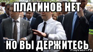 плагинов нет но вы держитесь, Мем Медведев - денег нет но вы держитесь там