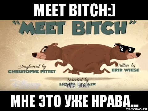 meet bitch:) мне это уже нрава..., Мем Meet Bitch