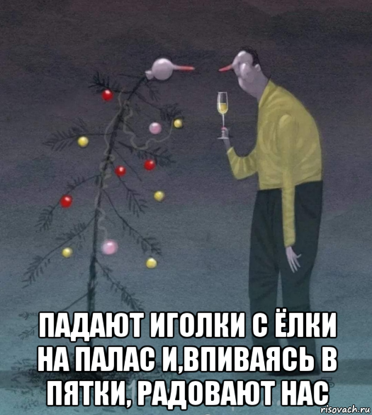  падают иголки с ёлки на палас и,впиваясь в пятки, радовают нас, Мем Падают иголки С ёлки на палас Ивпиваясь в пятки радовают нас