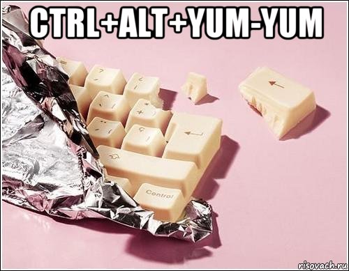 ctrl+alt+yum-yum , Мем Раскладка