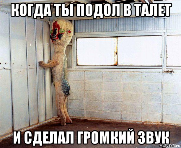 когда ты подол в талет и сделал громкий звук