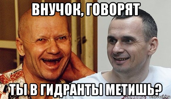 внучок, говорят ты в гидранты метишь?, Мем СенцовЧикатило