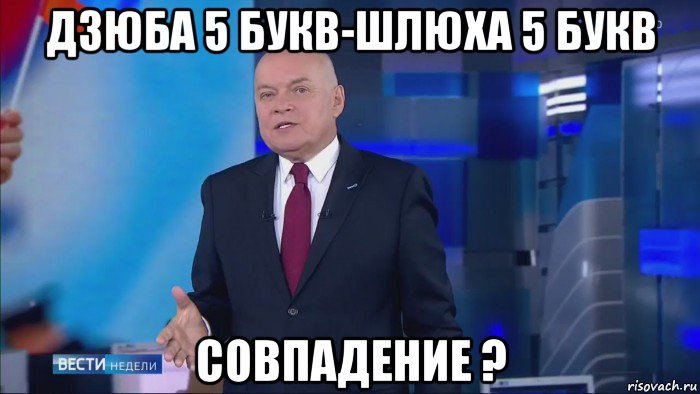 дзюба 5 букв-шлюха 5 букв совпадение ?, Мем Совпадение  Не думаю