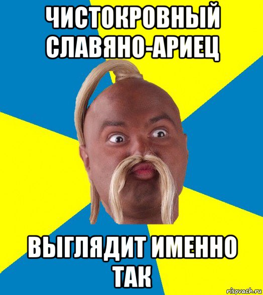 чистокровный славяно-ариец выглядит именно так, Мем Типичный хохол