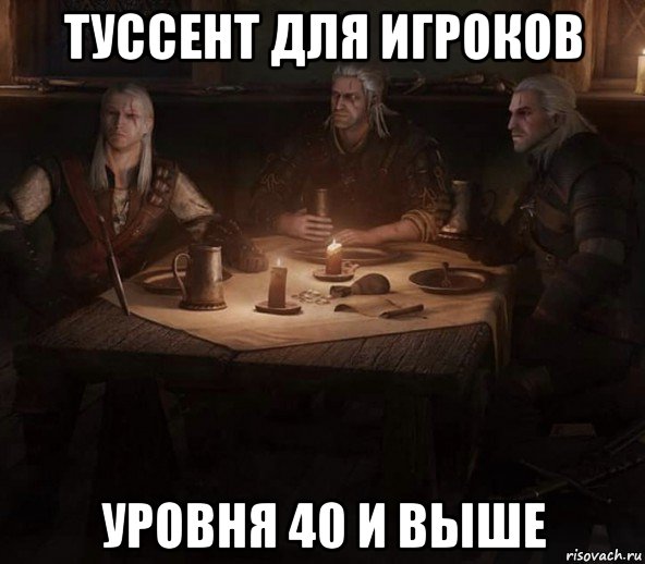туссент для игроков уровня 40 и выше, Мем Ведьмак