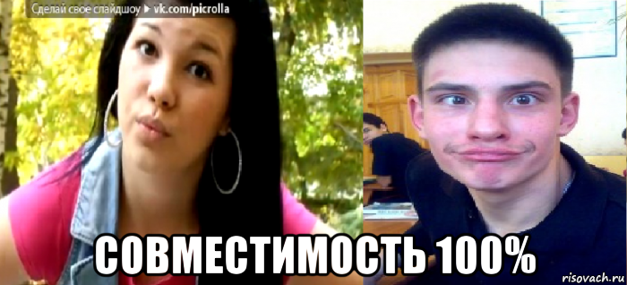  совместимость 100%, Мем Влюбленная пара