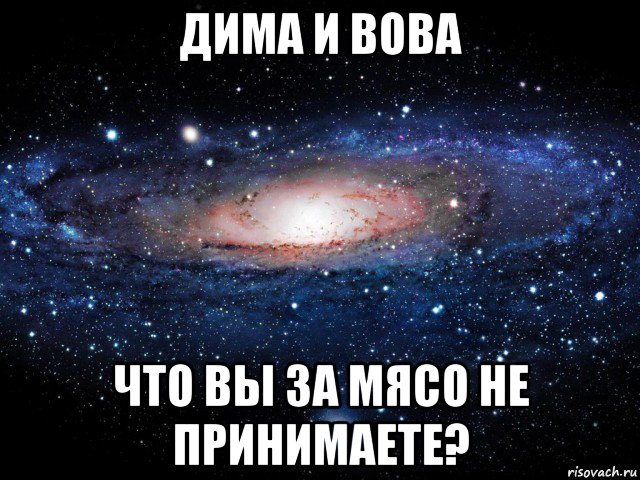 дима и вова что вы за мясо не принимаете?