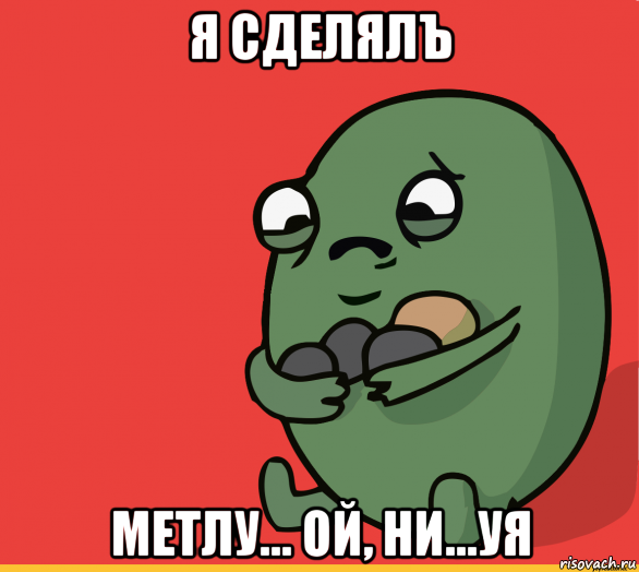 я сделялъ метлу... ой, ни...уя