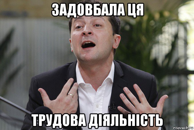 задовбала ця трудова діяльність, Мем Зеленский