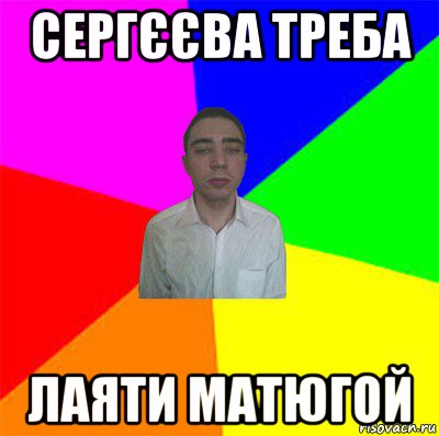 сергєєва треба лаяти матюгой