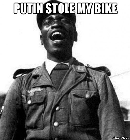 putin stole my bike , Мем Арийский нига
