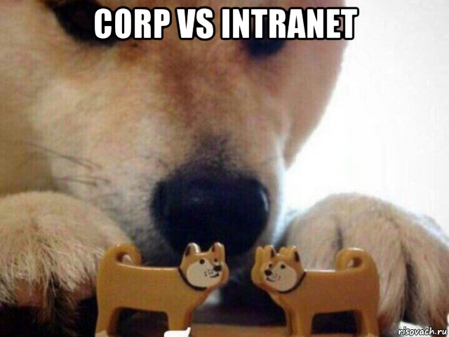 corp vs intranet , Мем А теперь целуйтесь