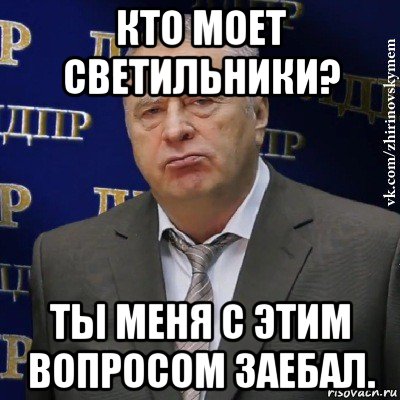 кто моет светильники? ты меня с этим вопросом заебал., Мем Хватит это терпеть (Жириновский)