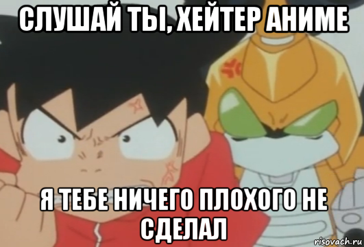 слушай ты, хейтер аниме я тебе ничего плохого не сделал, Мем Ikki and Metabee