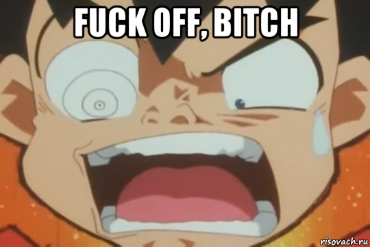 fuck off, bitch 