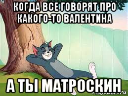когда все говорят про какого-то валентина а ты матроскин