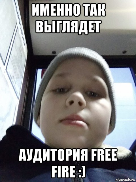 именно так выглядет аудитория free fire :)