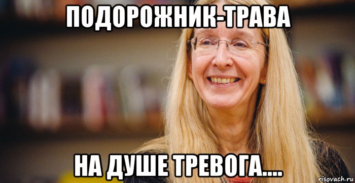 подорожник-трава на душе тревога....