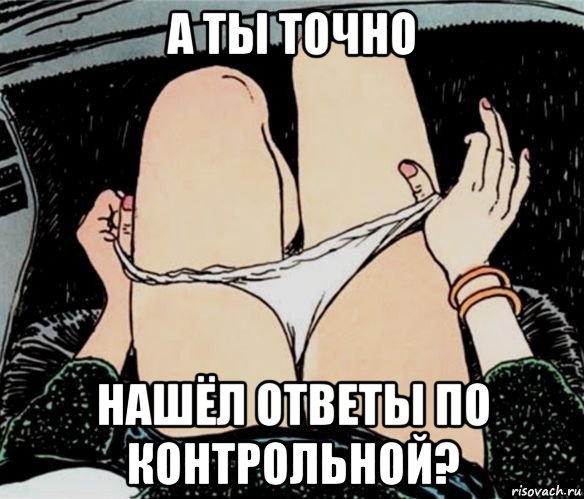 а ты точно нашёл ответы по контрольной?, Мем А ты точно