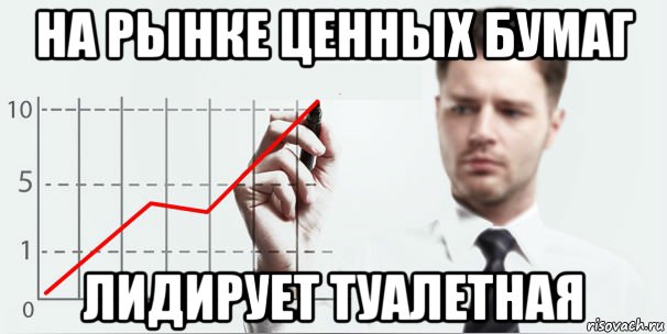 на рынке ценных бумаг лидирует туалетная, Мем График