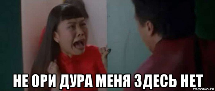  не ори дура меня здесь нет