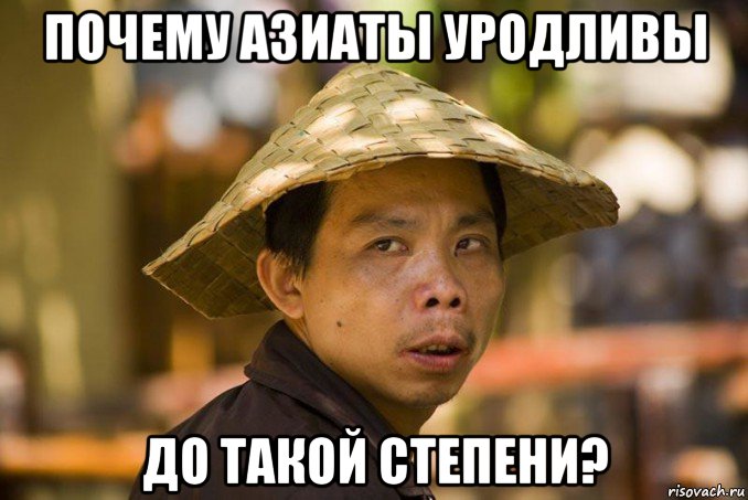 почему азиаты уродливы до такой степени?