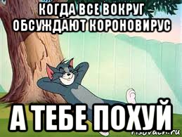 когда все вокруг обсуждают короновирус а тебе похуй