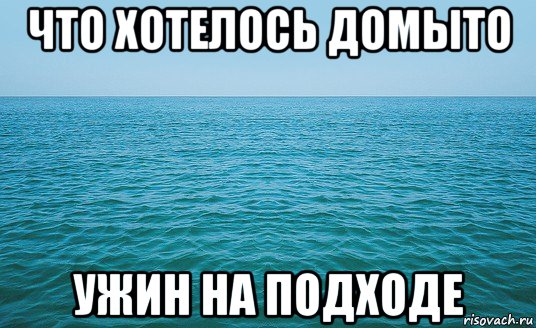 что хотелось домыто ужин на подходе, Мем Море