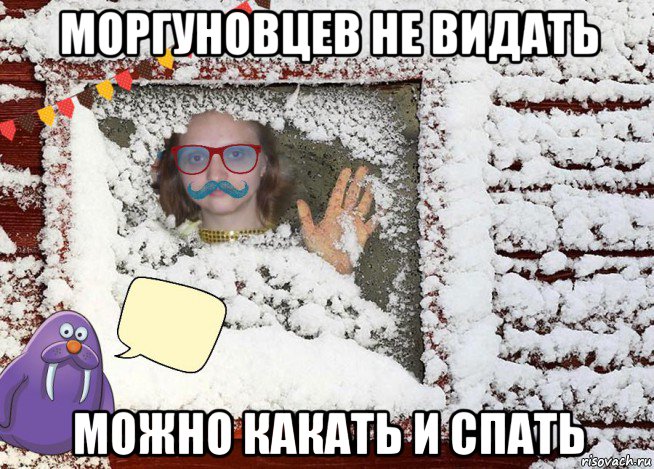 моргуновцев не видать можно какать и спать