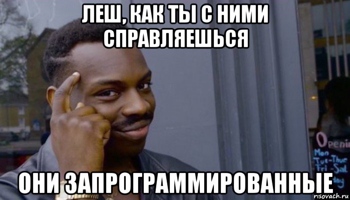 леш, как ты с ними справляешься они запрограммированные, Мем Не делай не будет