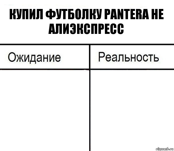 Купил футболку Pantera не алиэкспресс  , Комикс  Ожидание - реальность