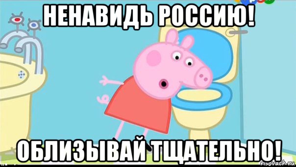 ненавидь россию! облизывай тщательно!