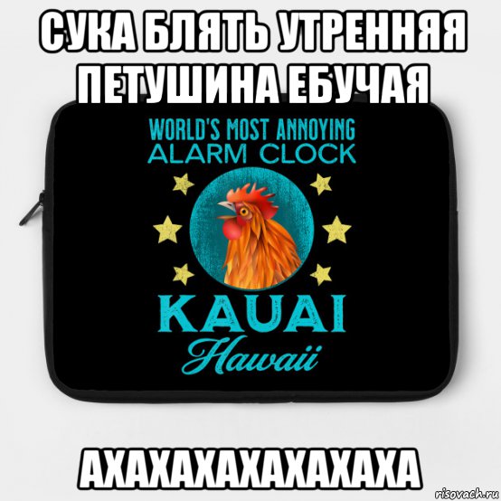 сука блять утренняя петушина ебучая ахахахахахахаха, Мем Петух одичавший Кауаи - Feral Rooster Kauai