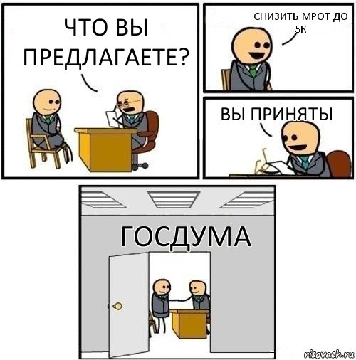 Что вы предлагаете? Снизить МРОТ до 5к Вы приняты Госдума