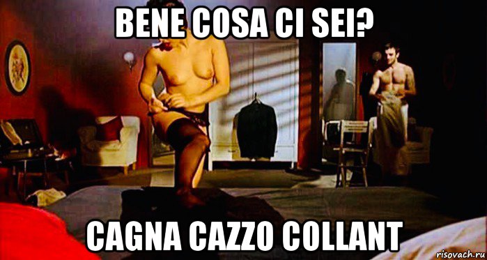 bene cosa ci sei? cagna cazzo collant