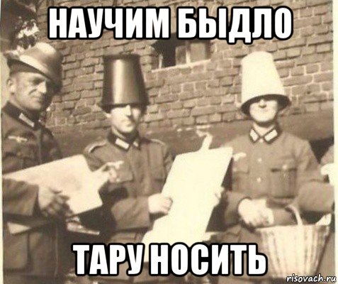 научим быдло тару носить