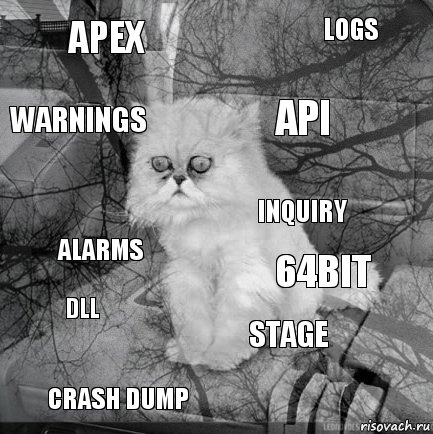 apex 64bit api crash dump alarms logs stage warnings dll inquiry