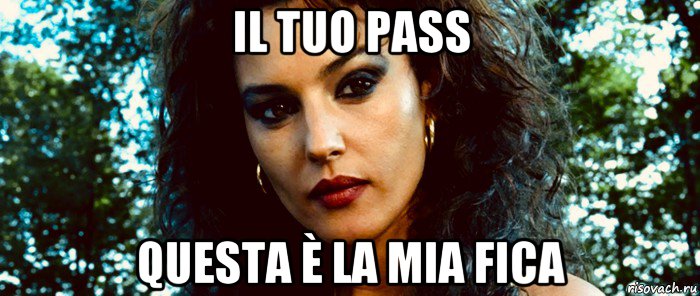 il tuo pass questa è la mia fica