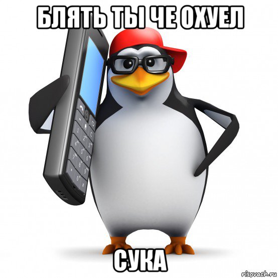 блять ты че охуел сука, Мем   Пингвин звонит