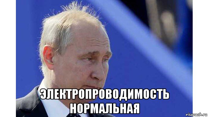  электропроводимость нормальная, Мем Путин