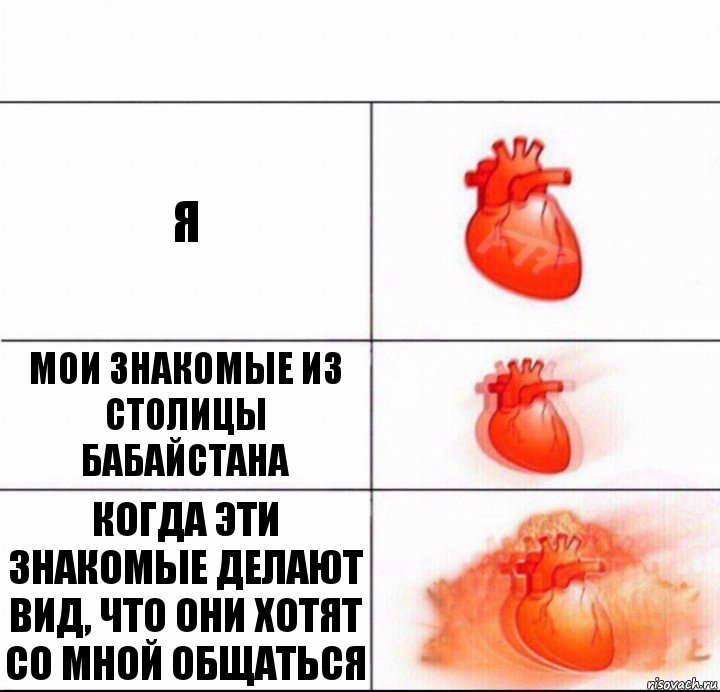 я мои знакомые из столицы бабайстана когда эти знакомые делают вид, что они хотят со мной общаться, Комикс  Расширяюшее сердце