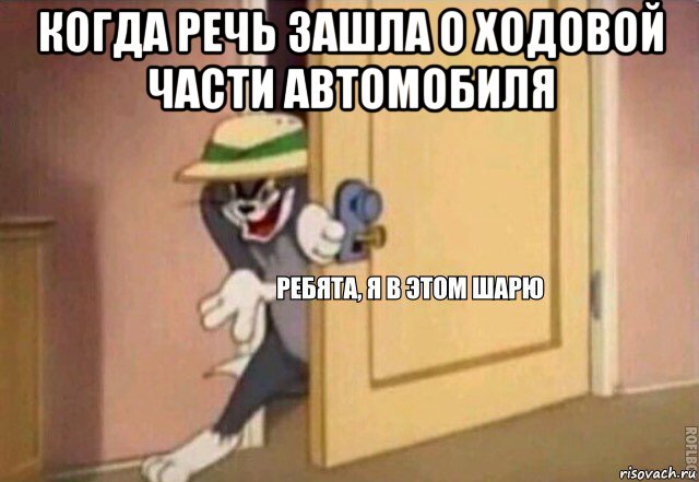 когда речь зашла о ходовой части автомобиля , Мем    Ребята я в этом шарю