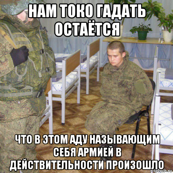 нам токо гадать остаётся что в этом аду называющим себя армией в действительности произошло, Мем Рядовой Шамсудмнов