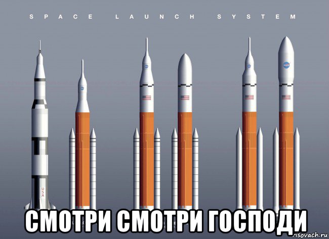  смотри смотри господи, Мем Space Launch System