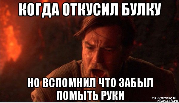 когда откусил булку но вспомнил что забыл помыть руки