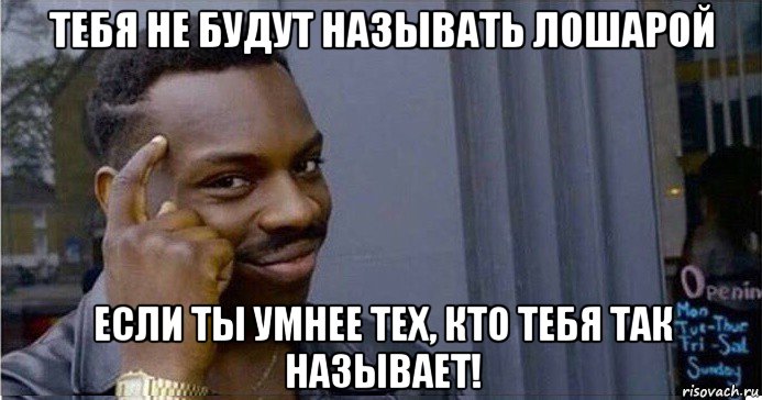 тебя не будут называть лошарой если ты умнее тех, кто тебя так называет!